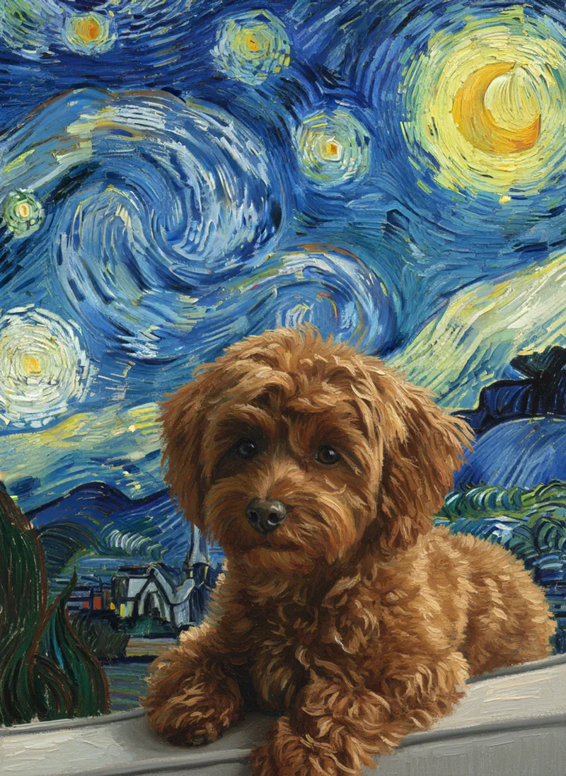 Van Gogh pet portrait example