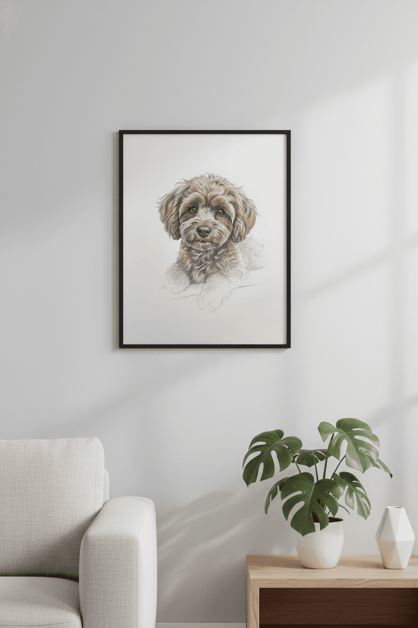 Pencil Sketch Framed